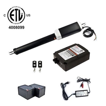 Tepee Supplies ETL Listed Back Kit Swing Gate Opener for Single Swing Gate up to 650 lbs TE3309823